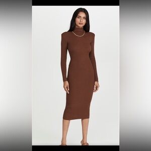 New ASTR the Label Abilene Sweater Dress color brown Size Large